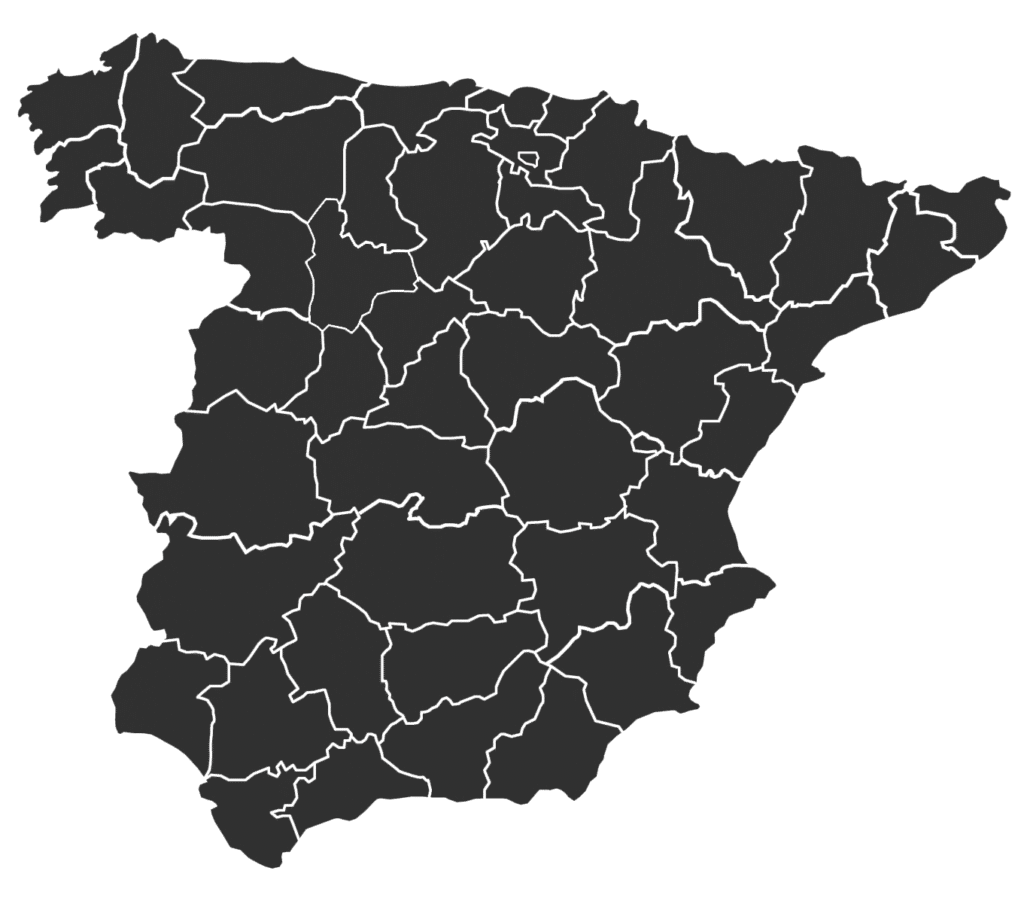 Map of Spain highlighting Valladolid, home of Castilwool’s wool scouring plant.